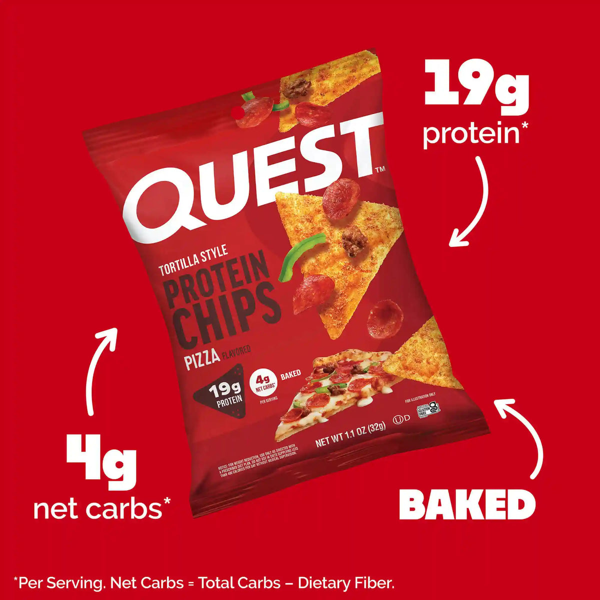 Pizza Tortilla Style Protein Chips