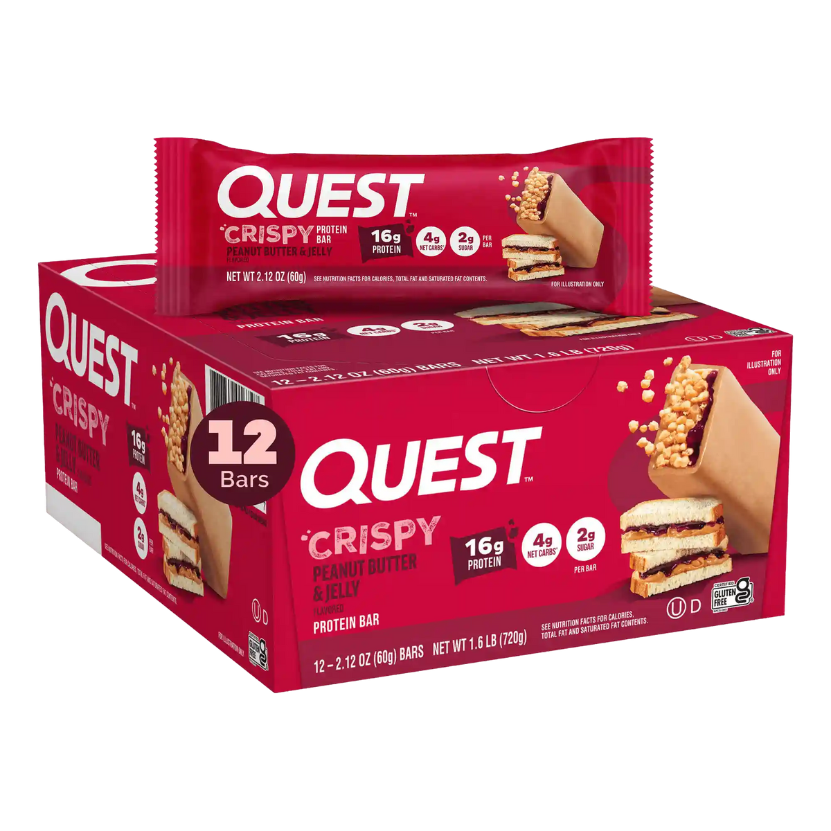 Peanut Butter & Jelly Crispy Hero Protein Bars