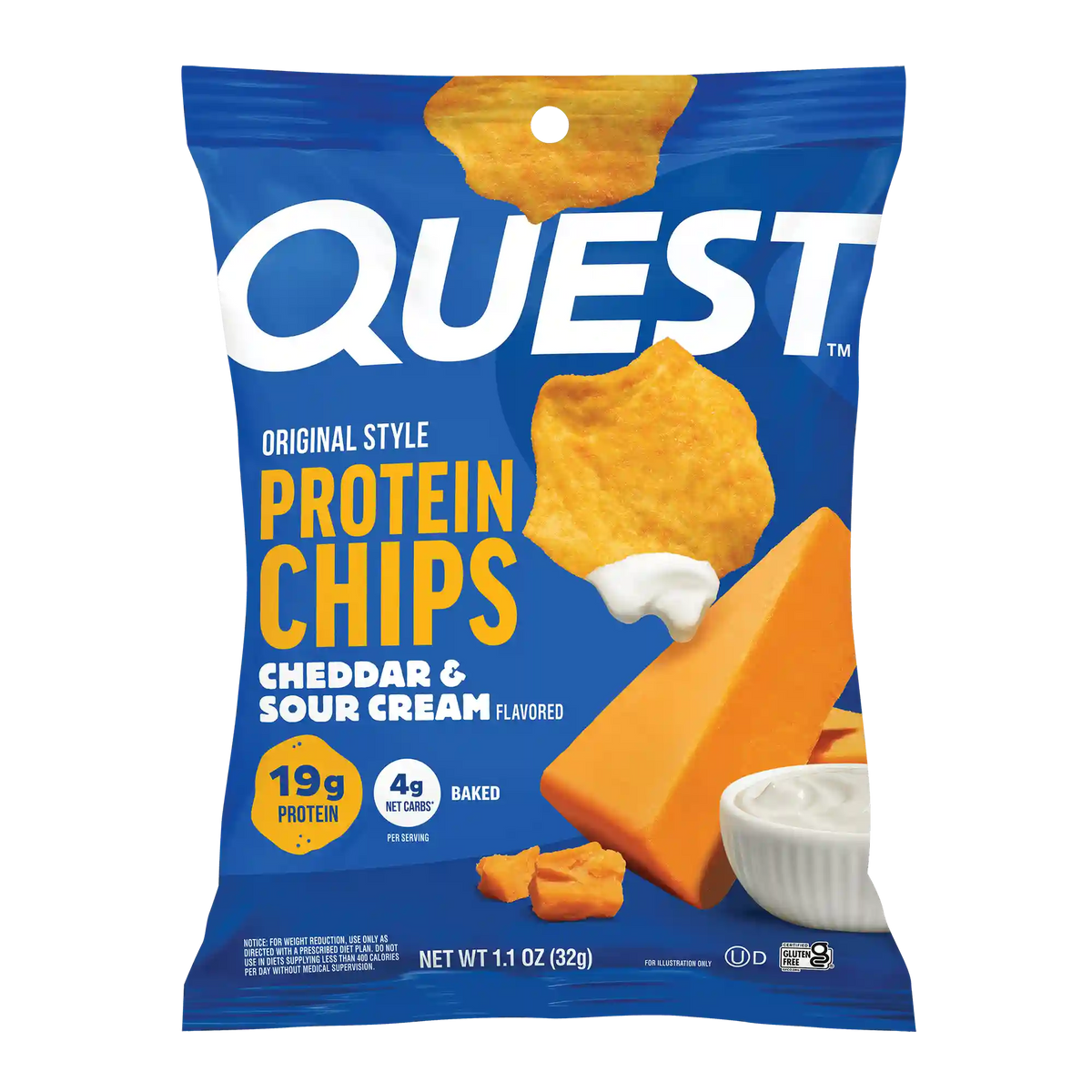 Cheddar & Sour Cream Original Style Protein Chips
