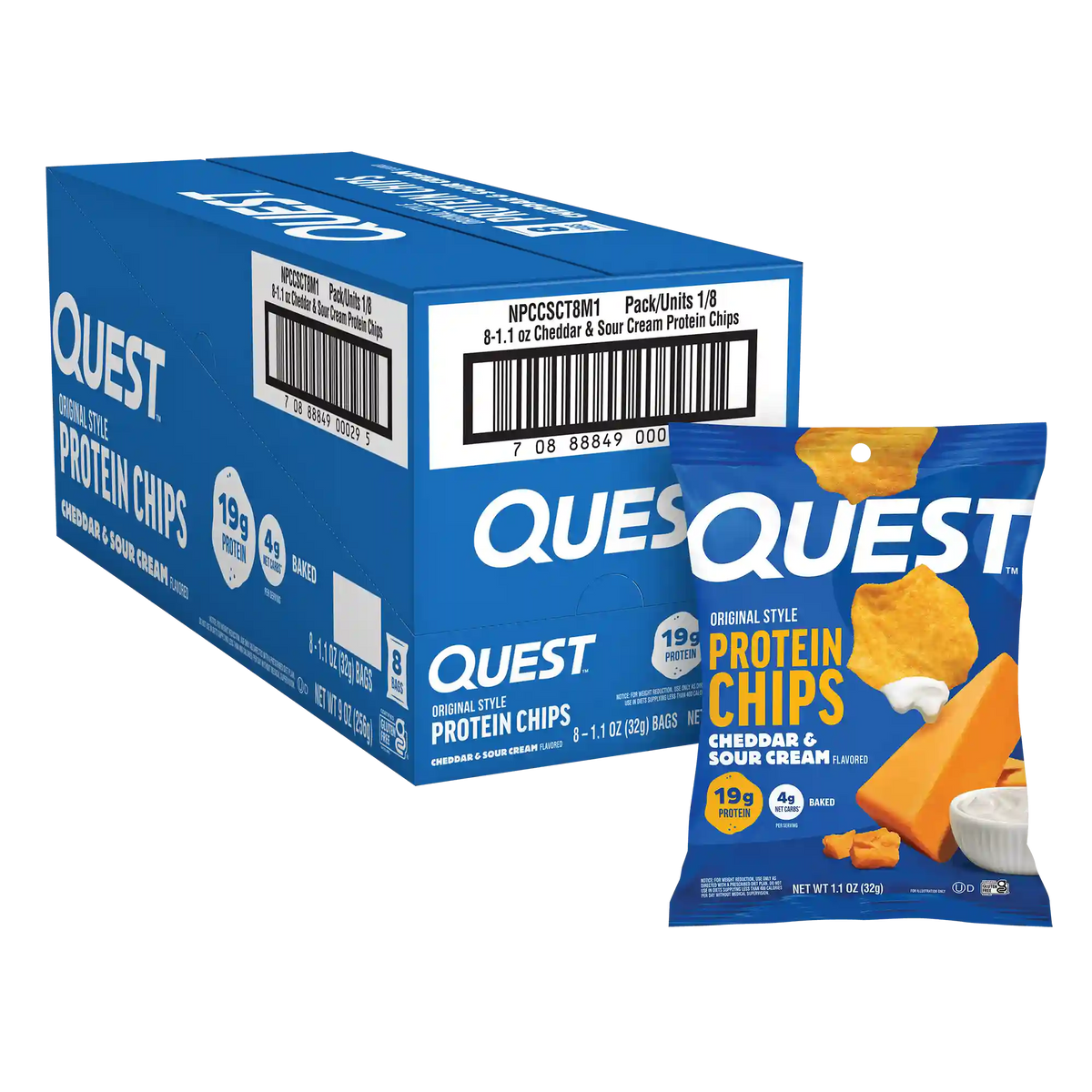 Cheddar & Sour Cream Original Style Protein Chips